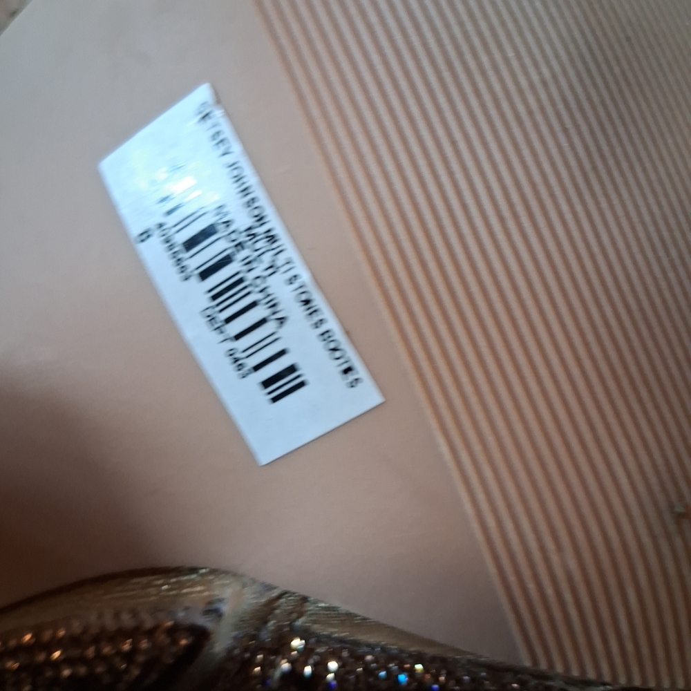 Torrid BETSEY Johnson Multi Stone Bootie  8 Wide Goldish In Color Gem Studded - Picture 5 of 12